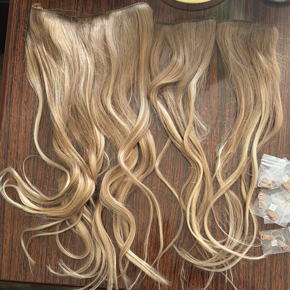 Luxy Hair Natural Blonde Balayage Halo, 20 inch, 180 grams - Hair Extensions